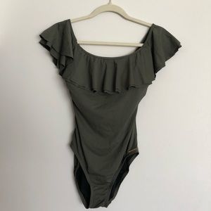 Michael Kors green bathing suit size 6